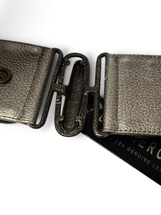 NWT Leatherock Chunky Stone Stretch Waist Belt Studded Metallic Leather main image 4